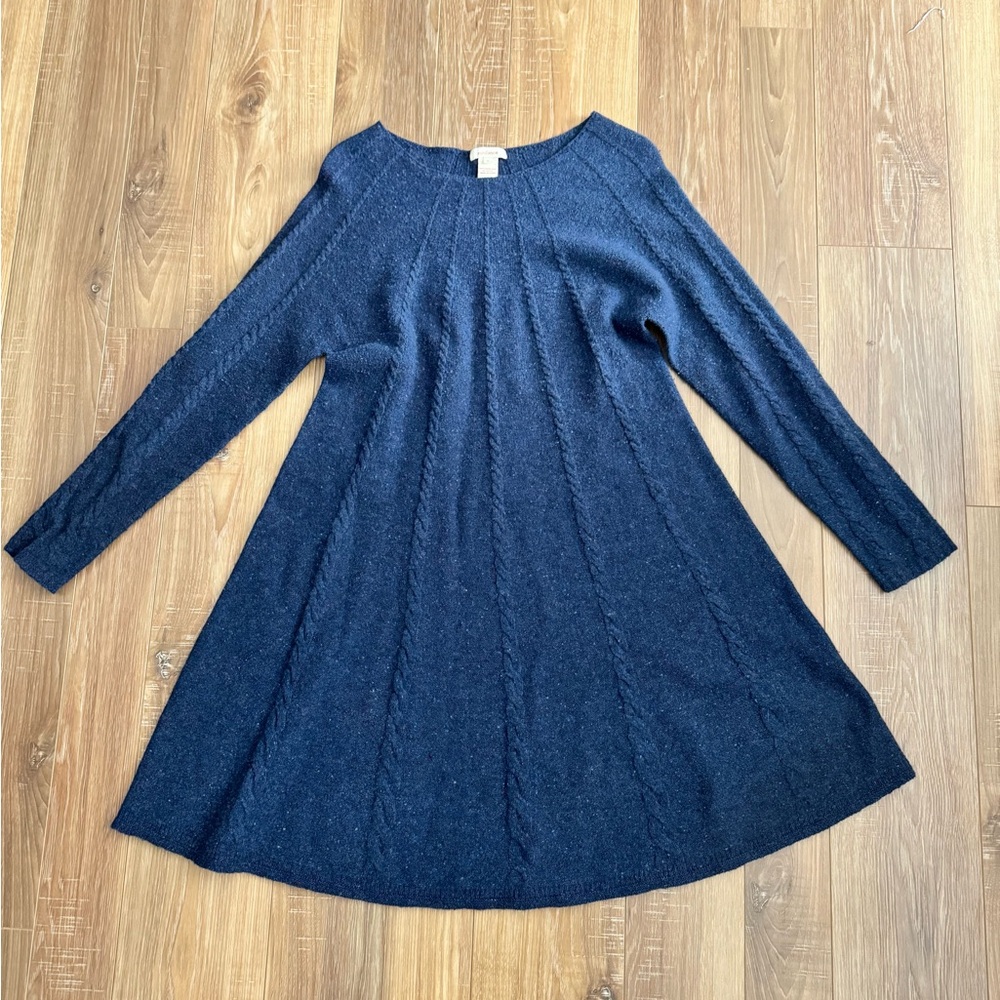 Sundance 100% wool cable knit sweater dress
